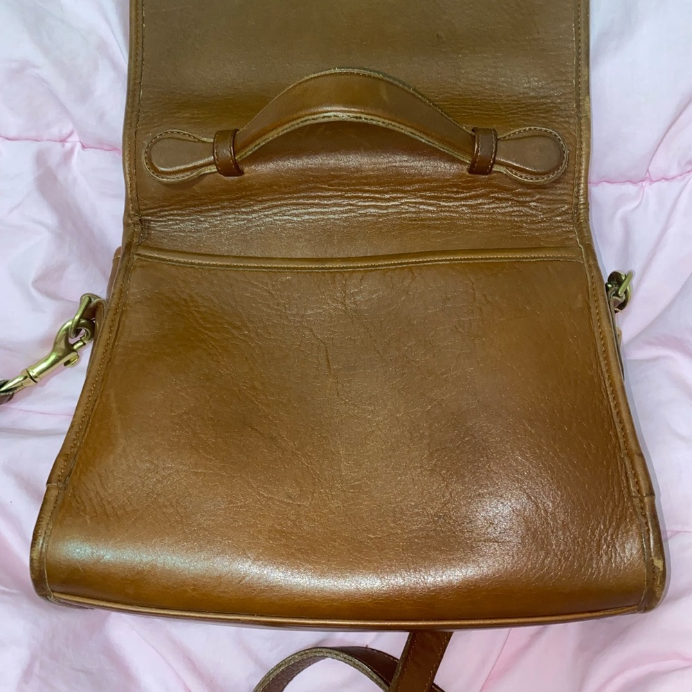 Brown leather Coach bag